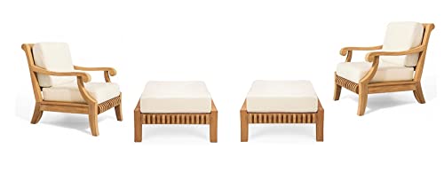 WholesaleTeak Giva 4 Pc Lounge Chair Set with Cushions