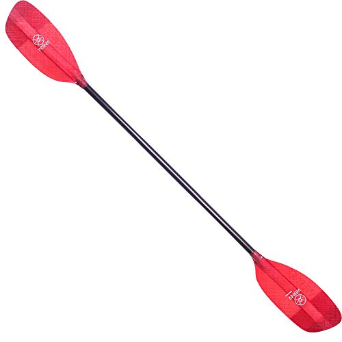 Werner Paddles Powerhouse Fiberglass 4-Piece Breakdown Kayak Paddle Translucent Red