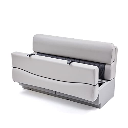 DeckMate 55'' Luxury Pontoon Boat Seat Charcoal & Gray