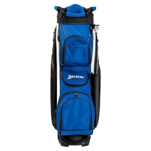 Srixon Premium Cart Golf Bag with 14 Club Divider and 11 Zipper Pockets - Blue/Black