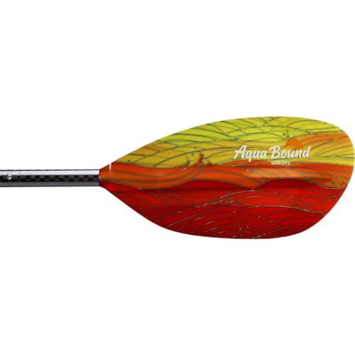 AQUA BOUND Whiskey Fiberglass Straight Shaft 4-Piece Kayak Paddle Fuego