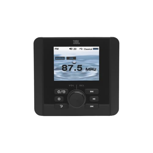 Enrock Marine JBL JAM5000N Bluetooth AM/FM WeatherBand Radio Receiver with Remote & 2x 6.5" Speakers White