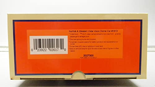 Lionel N&W VISTAVISION Dome Car #1613