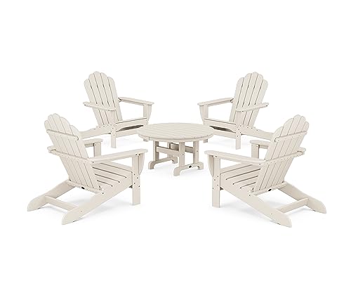 Trex Outdoor Furniture 5-Piece Monterey Bay Oversized Adirondack Chair Conversation Group Sand Castle