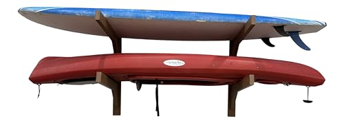 Log Kayak Rack Wall Kayak Holder Nutmeg Brown