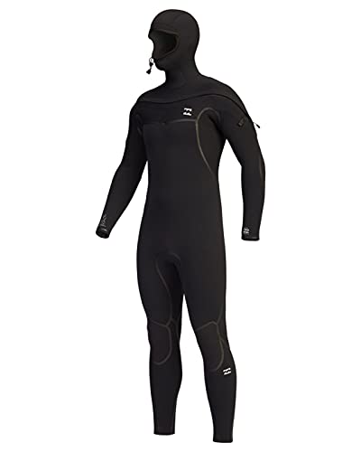Billabong Mens 5/4mm Furnace Hooded Chest Zip Full Wetsuit Black XX-Large