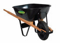 Master Gardner Company Green Thumb WB6402GT Poly Wheelbarrow with Hardwood Handles 6 Cu.ft. Green