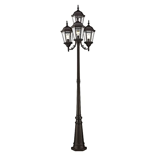 Livex Hamilton 4 Light Outdoor Post Fixture Bronze