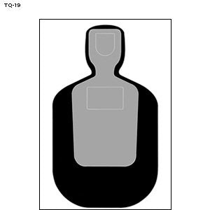 Law Enforcement Targets Standard TQ-19 Target Cardboard 100 Pack