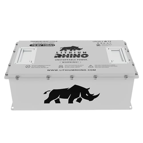 LITHIUM RHINO 48V105Ah Golf Cart Conversion Kit with LCD Touchscreen and 25A Charger