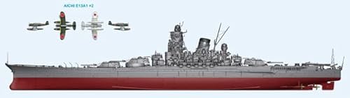 Generic Gallery 1/200 IJN Yamato WW2 Battleship Kit Grey Plastic