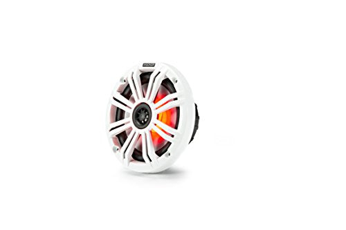 KICKER Premium Marine Gauge-Style Source with (2 Pair) 6.5" LED Speakers Bundle