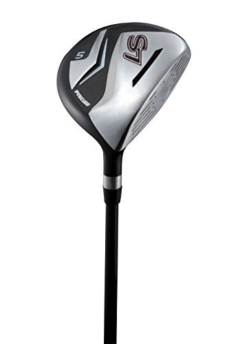 PRECISE Men's Golf Club Set Titanium Driver, Fairway Woods, Hybrid, Irons, Putter, Stand Bag, 4 H/C's Red