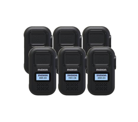 MAXON MBR-400 Digital Business Radio Six-Pack with Earpiece and Multi-Charger