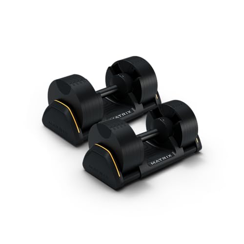 Matrix Fitness DB50 Adjustable Dumbbells 50 lb Black