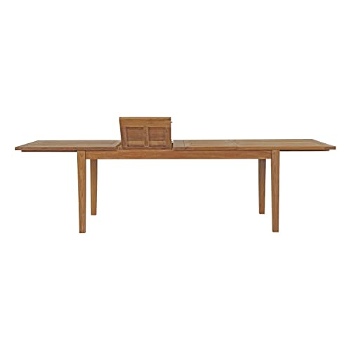 Modway Marina 7-Piece Teak Wood Outdoor Patio Dining Furniture Set Natural White