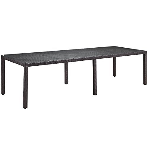 Modway Convene 11-pc Outdoor Patio Dining Set Espresso Orange