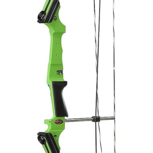 GENESIS Archery Compound Bow Adjustable Draw Length 15"-30" & Weight 10-20 lbs Left-Handed Green