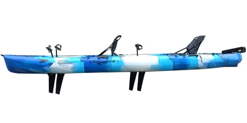 BKC Brooklyn 13.0 Tandem Modular Pedal Kayak Blue Camo