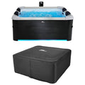M Spa Oslo 6 Person Square Hot Tub WiFi App Controlled with Massage Jets and OLED Screen
