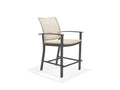 Winston Jasper Balcony Stool Textured Pewter Frame Finish/Beechwood Weave