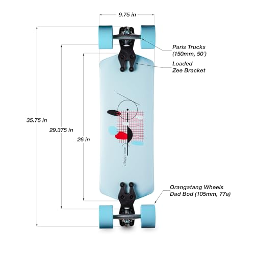 Loaded Boards Tangent Longboard Commuter Skateboard Complete 105mm Wheels