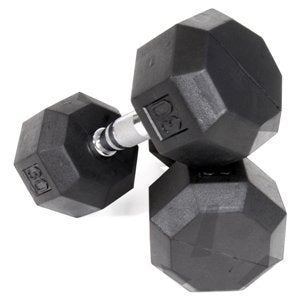 Ader Octagon Rubber Dumbbell Pair - 60, 70, 80LB
