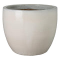 Emissary 28in White Stoneware Round Planter