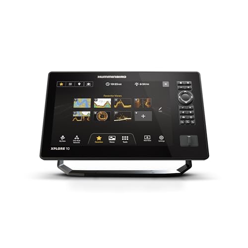 Humminbird XPLORE 10 GPS Fish Finder Head Unit with MEGA Side Imaging+ & HD Touchscreen Display Black