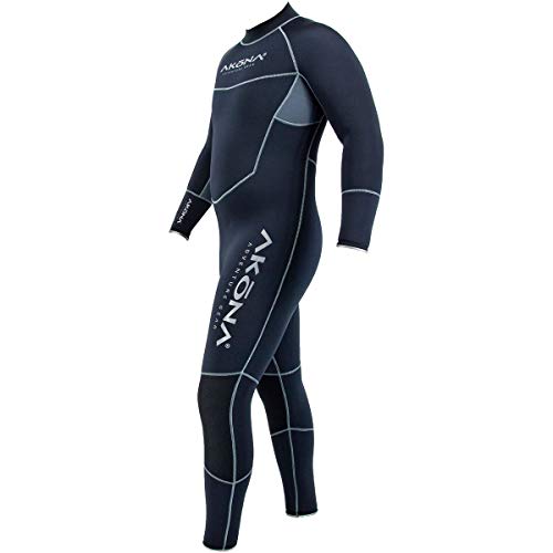 AKONA Mens 7mm Cold Water Full Suit Quantum Stretch Neoprene Medium Long