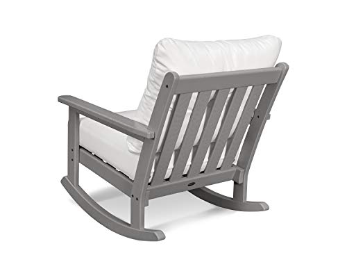 Polywood Vineyard Rocking Chair Set Black/Grey Mist