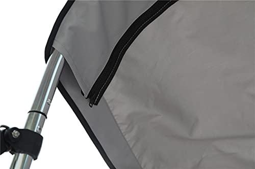 SBU Light Grey Stainless Steel 3-Bow Bimini Top for Yamaha Exciter 135 SE (1998-1999)