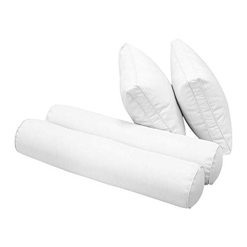 Prolinemax Full Size 5PC Pipe Trim Outdoor Daybed Cushion Set White