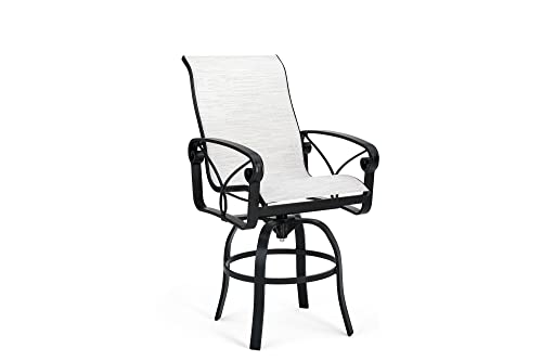 Winston Palazzo Sling High Back Swivel Balcony Stool Black Night/Blue Blush