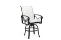 Winston Palazzo Sling High Back Swivel Balcony Stool Black Night/Blue Blush