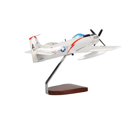 High Flying Models Douglas A-1 Skyraider Large Mahogany Sculpture Multicolor