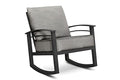 Winston Stanford Cushion Rocking Lounge Chair Textured Pewter