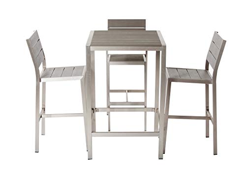 Pangea Home BETTY 5 Piece Bar Set Grey