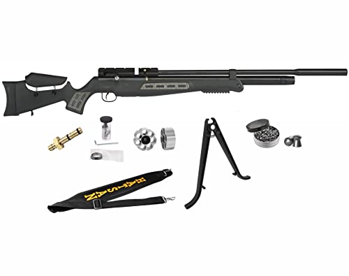 Hatsan BT65SB QE .25 Caliber PCP Bolt Action Air Rifle Bundle with 150 Pellets and Wearable4U Cloth Black