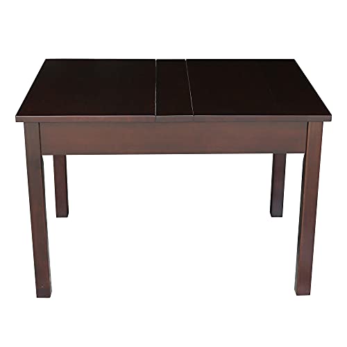 IC INTERNATIONAL CONCEPTS Table with 4 Mission Juvenile Chairs Rich Mocha