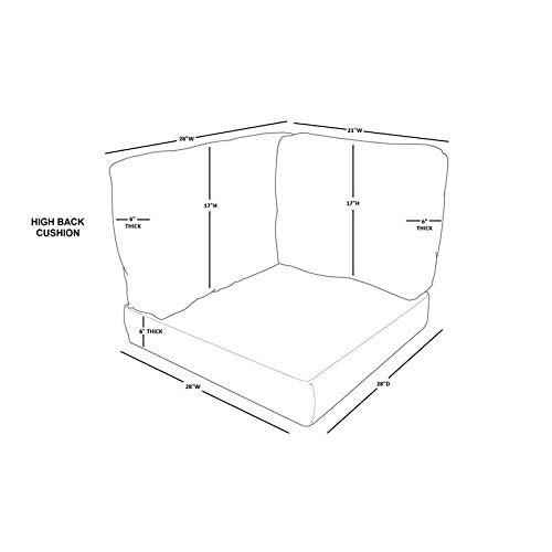 TK Classics Cushions BARBADOS-10a Patio Furniture Navy