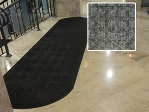 FloorGuard Heavy Duty All Purpose Entrance Mat Diamond 6' x 21' Gray