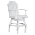 Furniture Barn USA Set of 4 Poly Lumber Bar Height Adirondack Swivel Chairs White