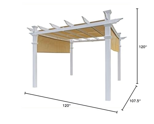 Vita Malibu 10' x 10' Vinyl Pergola White