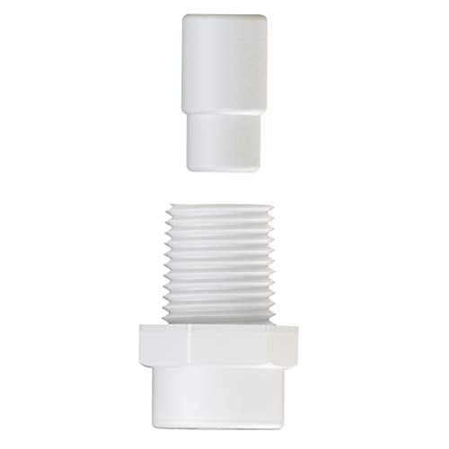 Tefen Plastic Fog Nozzle with Poly Filter 1/8" NPT 1 GPH White 1000 Pack