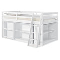 Rosebery Kids Junior Loft Bed with Desk & Bookcase White