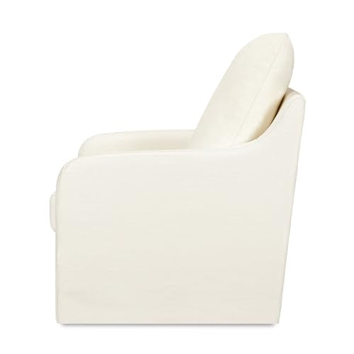 NAMESAKE Reese Slipcover Swivel Glider Ivory Eco-Linen
