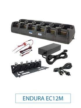 Sandown Wireless Premium Dual Chemistry 12-Bay Mobile Li-Ion/Li-Po Radio Battery Charger for ICOM ID-31E / ID-51A / ID-51E / IP100H