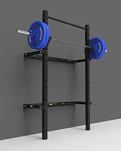 EAS1SOOPE Foldable Power Rack Wall Mounted Squat Rack