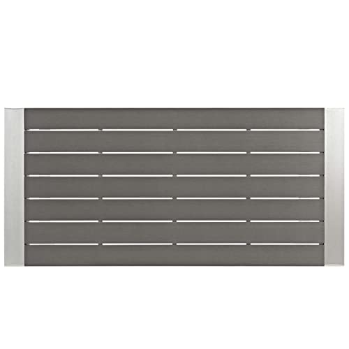 Modway Shore 5-Piece Aluminum Outdoor Patio Pub Bistro Set Silver Gray